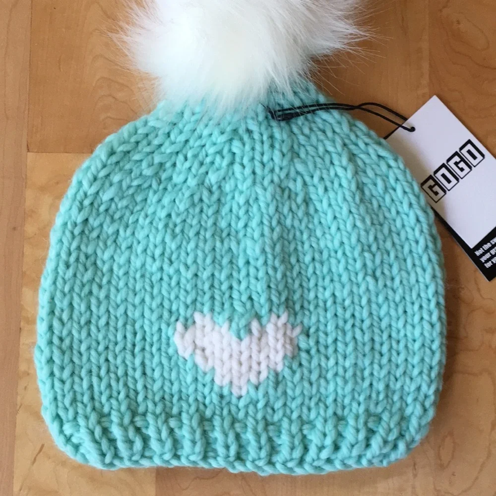 GOGO Women's Heart Toque Beanie Hat